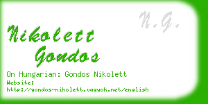 nikolett gondos business card